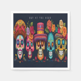 Doden Dag Feest Suiker Schedel Halloween Feestdag Servet