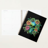 DODEN GROENE schedel MET BLOEMEN Planner (Display)