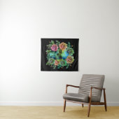 DODEN GROENE Schedel MET BLOEMEN Wandkleed (In Situ (horizontaal))