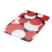 Doden van zwarte, witte en rode poka badmat (Gekanteld)