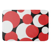Doden van zwarte, witte en rode poka badmat (Voorkant)