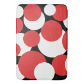 Doden van zwarte, witte en rode poka badmat (Voorkant Verticaal)