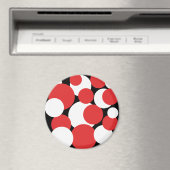 Doden van zwarte, witte en rode poka magneet (Insitu (Vaatwasser))