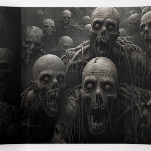 Doden zijn opkomend Halloween feest Drieluik Uitnodiging (Binnenkant midden)