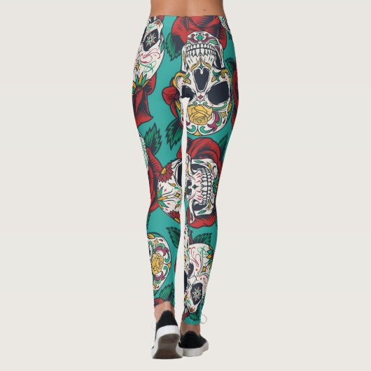 Dodendag in Mexico:  Calaveras Leggings (Achterkant)
