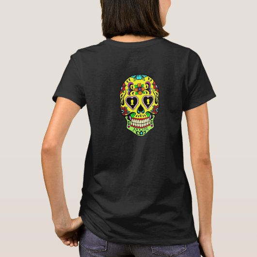 Dodenherdag Suiker Schedel Vrouwen T-Shirt (Achterkant)