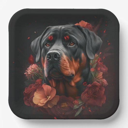 Dodenkarton Rottweiler Papieren Bordje (Voorkant)