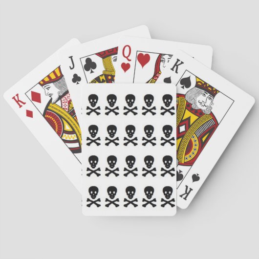 DODENKOP EN GEKRUISTE BOTTEN POKERKAARTEN (Achterkant)