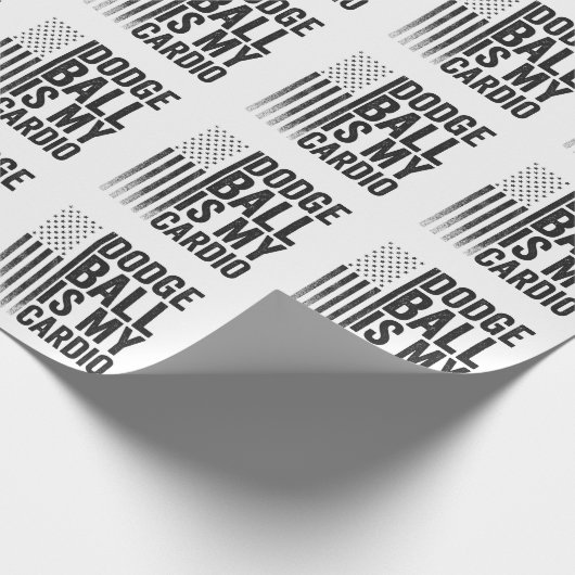 Dodgball is mijn cardio grappige patriottische Ame Cadeaupapier (Hoek)