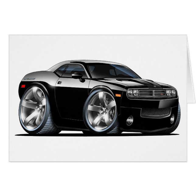 Dodge Challenger Black Car (Voorkant Horizontaal)