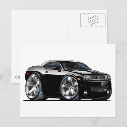 Dodge Challenger Black Car Briefkaart (Voorkant / Achterkant)