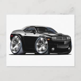 Dodge Challenger Black Car Briefkaart