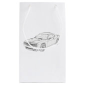Dodge Challenger Black en White Draft Gift Bag Klein Cadeauzakje (Achterkant)