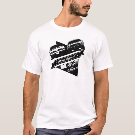 Dodge Challenger en Pontiac Trans Am Musea T-shirt (Voorkant)