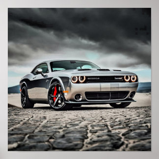 Dodge Challenger Hellcat in Natuur | Poster