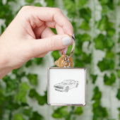 Dodge Challenger Musculair Tekenen van potlood Sleutelhanger (Hand)