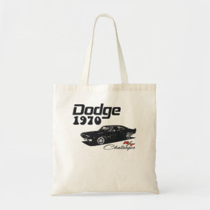 Dodge Challenger Musculum Car American Flag 4 juli Tote Bag