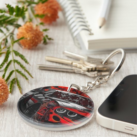 Dodge Challenger omdat, sleutelhanger van acryl (Voorkant Rechts)