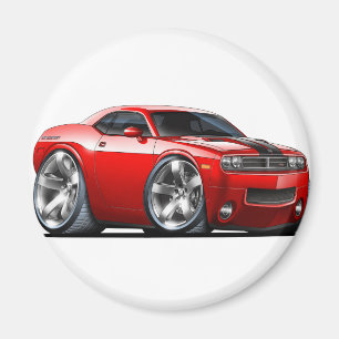 Dodge Challenger Red Car Magneet