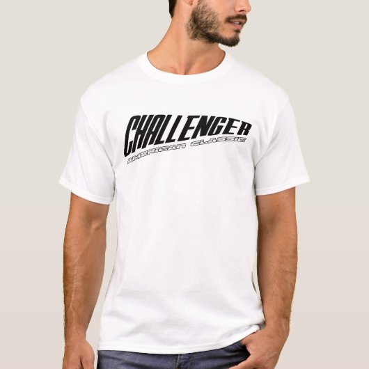 Dodge Challenger - Slanted Design American Classic T-shirt (Voorkant)