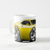 Dodge Challenger Yellow Car Koffiemok (Voorkant links)
