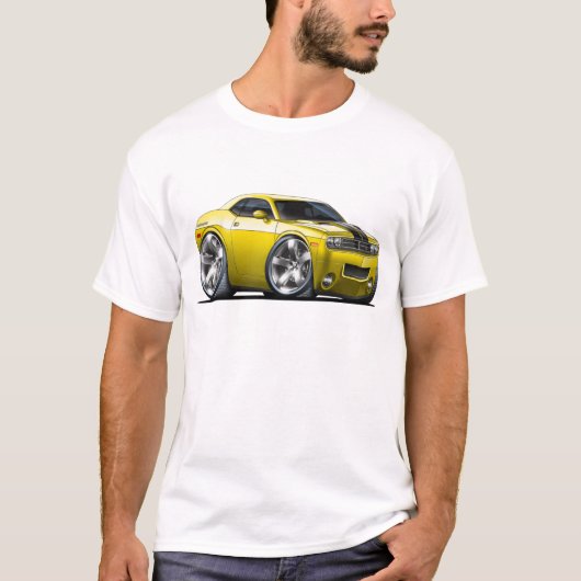 Dodge Challenger Yellow Car T-shirt (Voorkant)