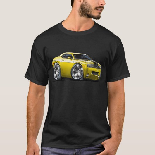 Dodge Challenger Yellow Car T-shirt (Voorkant)