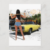 Dodge Charger Chick Briefkaart (Voorkant)