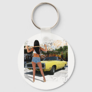 Dodge Charger Chick Sleutelhanger