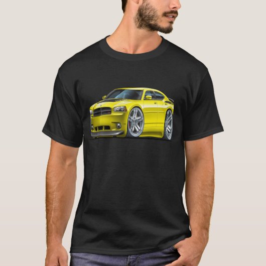 Dodge Charger Daytona Gele auto T-shirt (Voorkant)