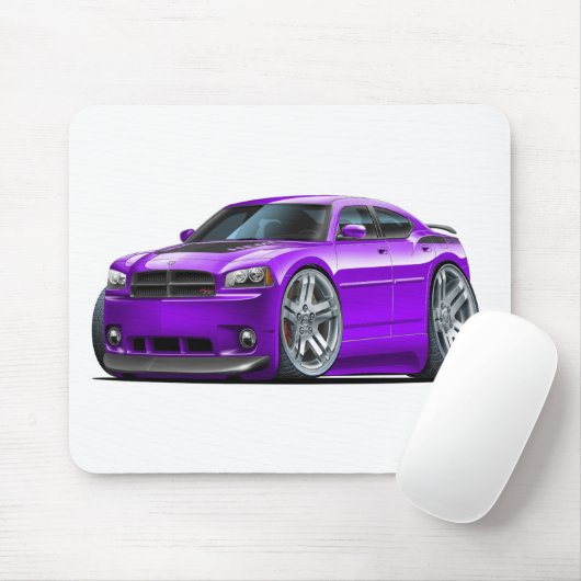 Dodge Charger Daytona Paarse auto Muismat (Met muis)