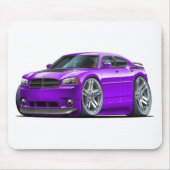 Dodge Charger Daytona Paarse auto Muismat (Voorkant)