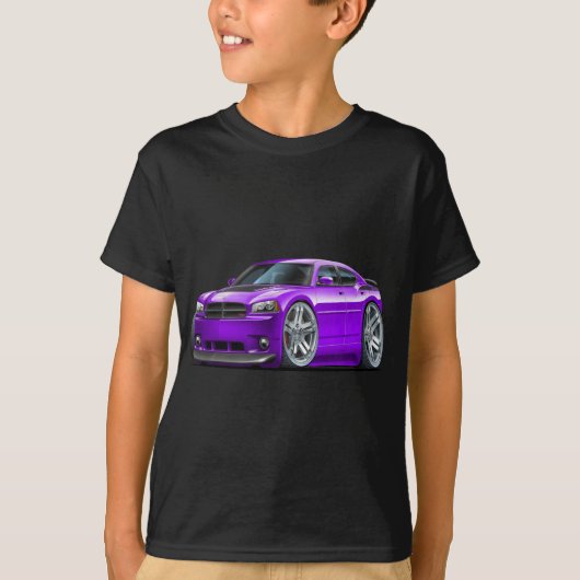 Dodge Charger Daytona Paarse auto T-shirt (Voorkant)