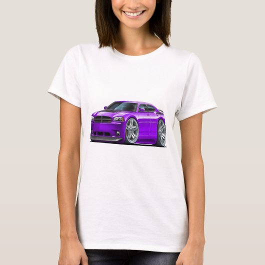 Dodge Charger Daytona Paarse auto T-shirt (Voorkant)
