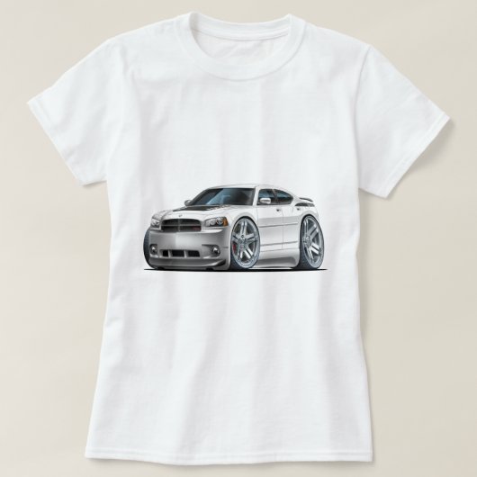 Dodge Charger Daytona White Car T-shirt (Design voorkant)