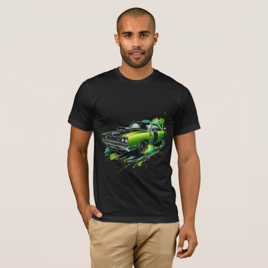 Dodge Charger Muscle Car - Mannen T-shirt (Voorkant volledig)