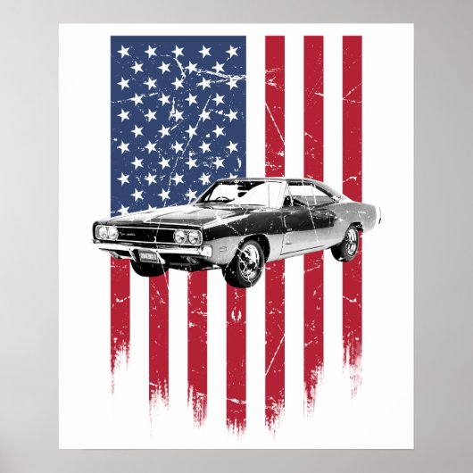 Dodge Charger Muscle Car Poster (Voorkant)
