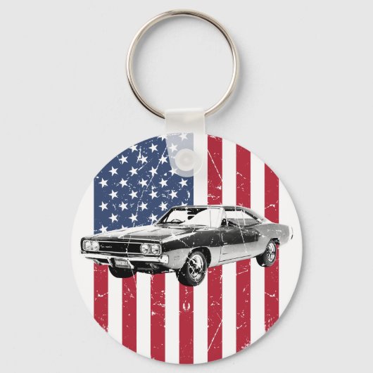Dodge Charger Muscle Car Sleutelhanger (Voorkant)