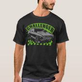 Dodge Charger Racing Muscle Car T-Shirt Green (Voorkant)