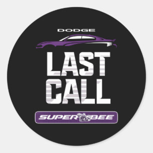 Dodge Charger Super Bee Laatste oproep Ronde Sticker