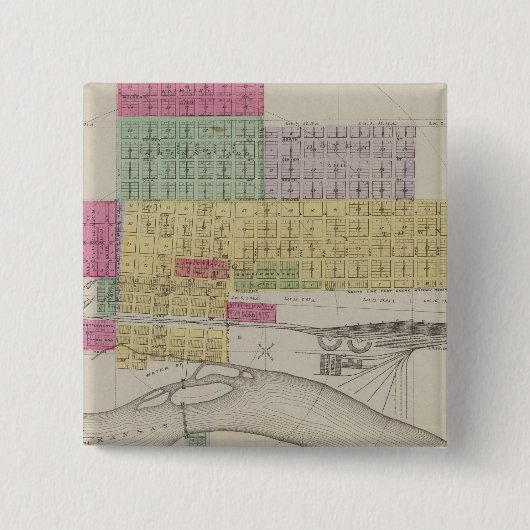 Dodge City, Ford County, Kansas Vierkante Button 5,1 Cm (Voorkant)