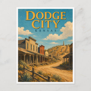 Dodge City Kansas Boot Hill GeoSaga Briefkaart