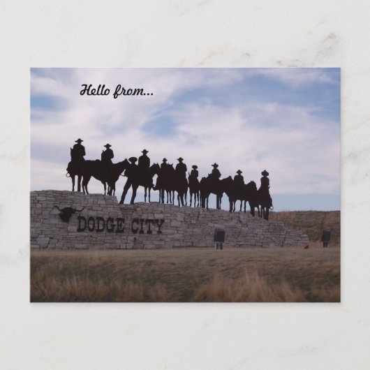 dodge city kansas briefkaart (Voorkant)