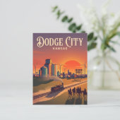 Dodge City Kansas Briefkaart (Staand voorkant)