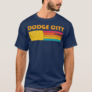 Dodge City Kansas Vintage Geschaafde Souvenir T-shirt
