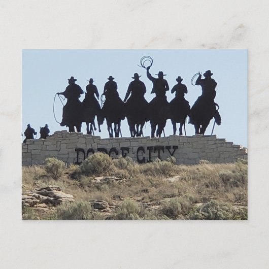 Dodge City, Kansas - Wilde West Town Briefkaart (Voorkant)