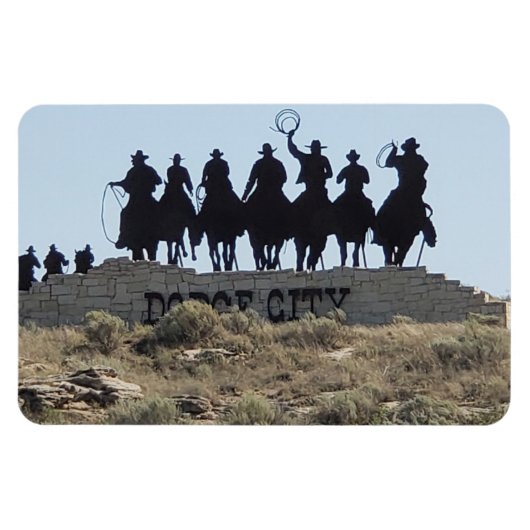 Dodge City, Kansas - Wilde West Town Magneet (Horizontaal)