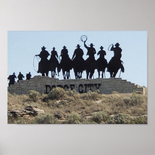 Dodge City, Kansas - Wilde West Town Poster