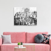 Dodge City Koe-Boy band met instrumenten Canvas Afdruk (Insitu (Woonkamer))