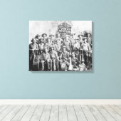 Dodge City Koe-Boy band met instrumenten Canvas Afdruk (Insitu (Houten vloer))